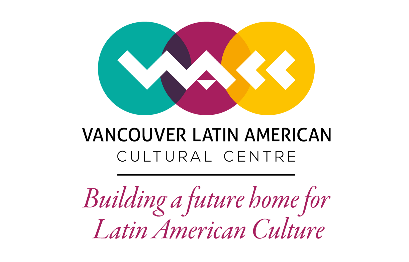 Logo for Vancouver Latin American Cultural Centre, with the tag line "Building a future home for Latin American Culture".